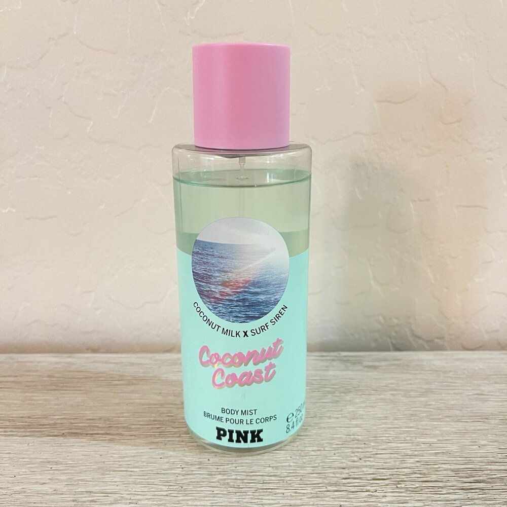 New Victoria's Secret Pink Body Mist Spray Coconut Coast Coconut Milk Surf Siren